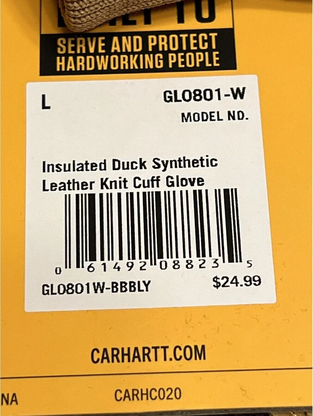 Women's Carhartt Insulated Duck Gloves Size L Blackberry